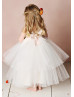 Satin Tulle Ankle Length Cupcake Skirt Flower Girl Dress